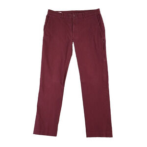 Halston khaki chino pants mens 34x32 purple flex stretch security pocket outdoor